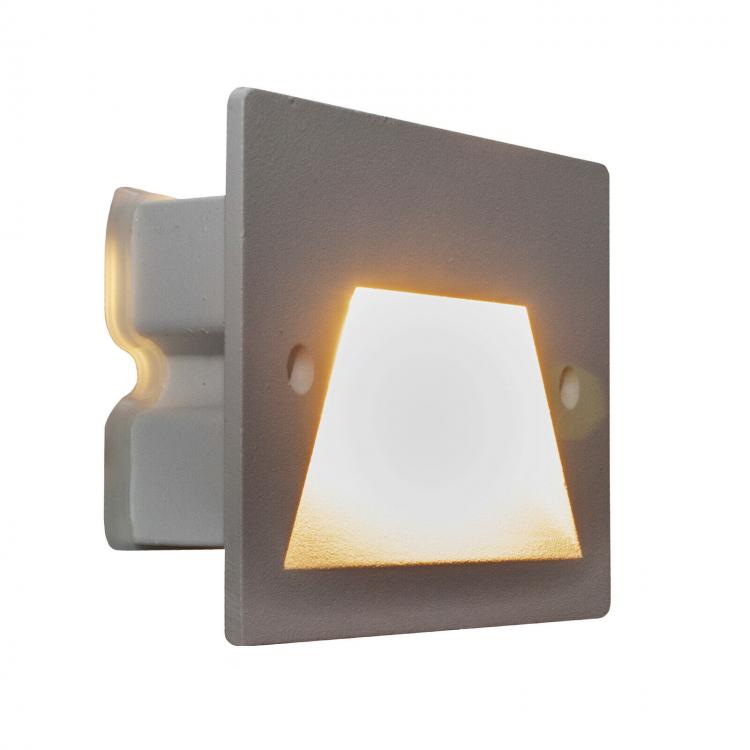 Faretto Segnapassi Ip65 Led 3W Incasso Scatola 503 X Scale Giardino 6500K/Grigio