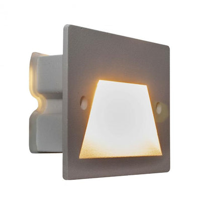 Faretto Segnapassi Ip65 Led 3W Incasso Scatola 503 X Scale Giardino 6500K/Grigio
