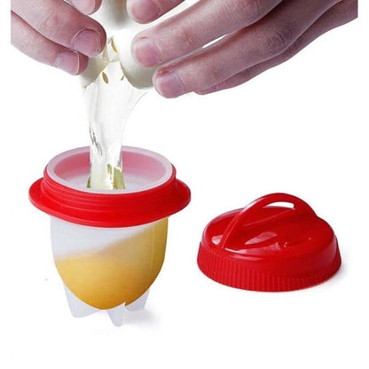 Eierbecher für 6 pochierte Eier, Silikon-Eierkocher, gekochte, geschälte Eier, Eierkocher