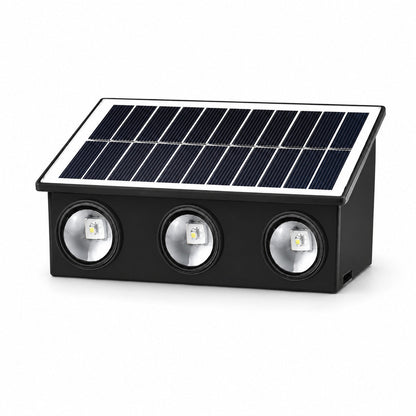 APPLIQUE LAMPADA 6 LED MURO PARETE SOLARE IP65 RGB GIARDINO TE-B0576*