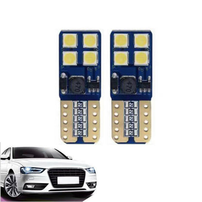 COPPIA LAMPADINE 8 LED SMD T10 3030 AUTO 6000K CANBUS 2.2W LAMPADINA 12V CA02712