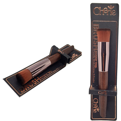 PENNELLO MAKEUP BRUSH 100% NATURALE ZIBELLINO TRUCCO DONNA LEGNO ANTI SCIVOLO