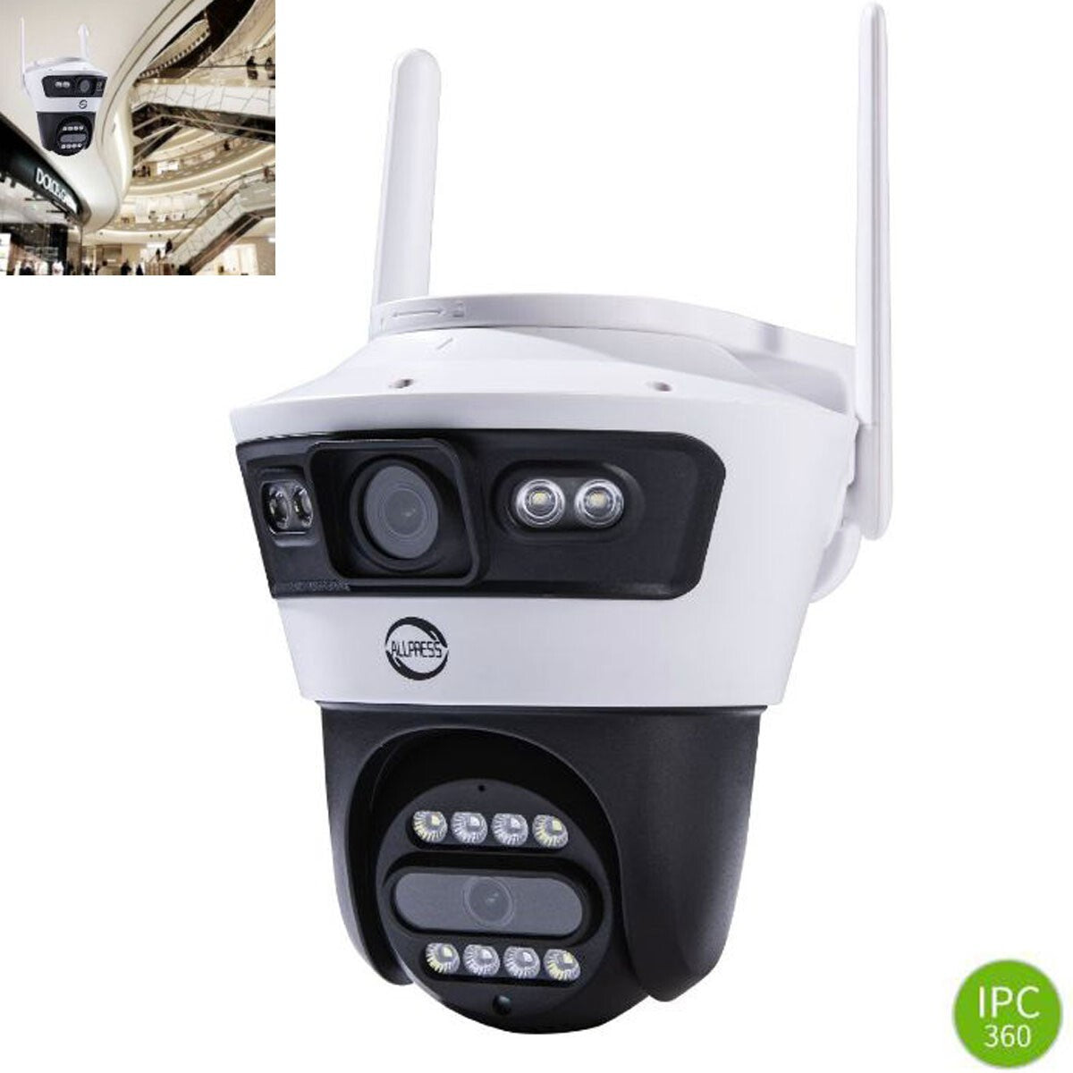 TELECAMERA IP ESTERNO WIRELESS SMART WIFI CLOUD ALLARME IP66 LED MOTION JORTAN 4