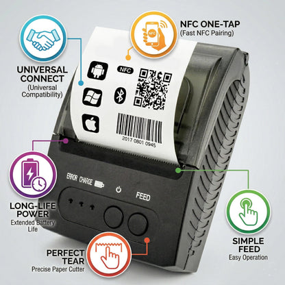 MINI STAMPANTE TERMICA PORTATILE BLUETOOTH WIRELESS 58MM RICEVUTE POS-2651014
