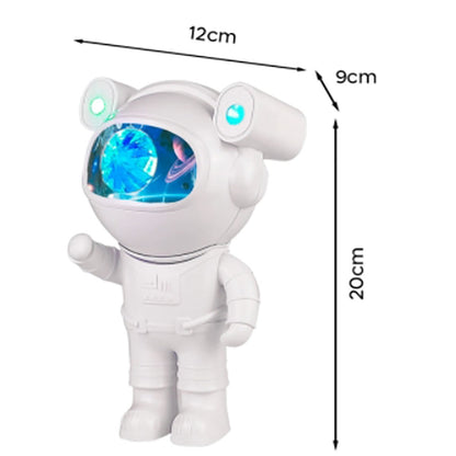 PROIETTORE ASTRONAUTA LUCE NOTTURNA SPEAKER BLUETOOTH CAMERETTA RGB TELECOMANDO