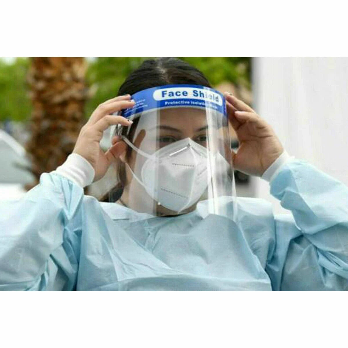 SET 4 VISIERE PROTETTIVA TRASPARENTE VISIERA VISO PROTEZIONE PARASCHIZZI TESTA