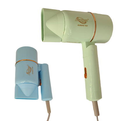ASCIUGACAPELLI PHON DA VIAGGIO PIEGHEVOLE CAPELLI ARIA CALDA 1800W SK-3205