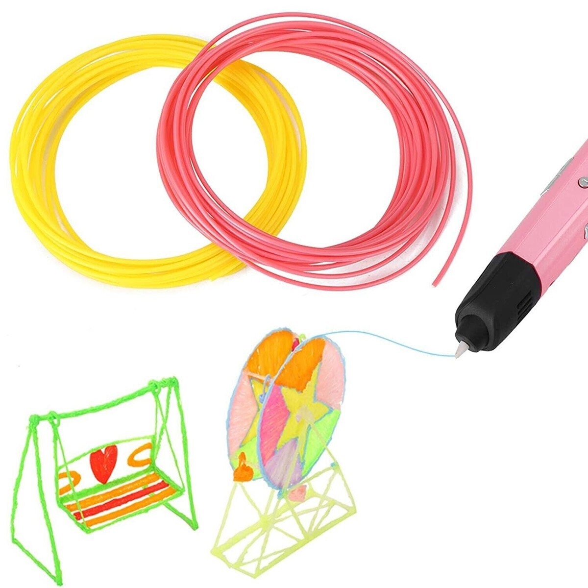 KIT 3 BUSTINE MISTE FILAMENTI PER PENNA 3D PLA DISEGNI RICARICA VARI COLORI