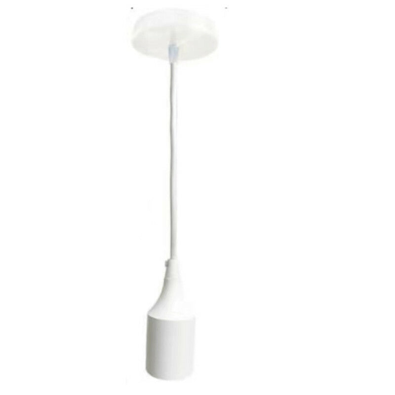 PORTALAMPADA LAMPADARIO SOSPENSIONE SOFFITTO PENDENTE VINTAGE 2MT JD02 BIANCO