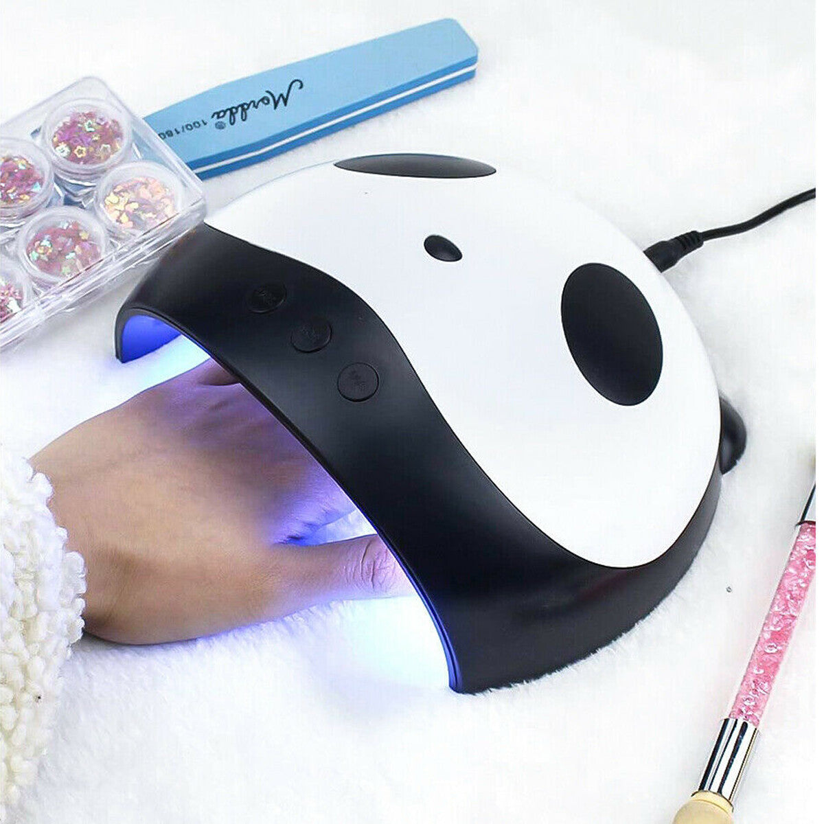 LAMPADA FORNETTO UNGHIE 36W UV LED GEL SMALTO SEMIPERMANENTE 3IN1 PANDA