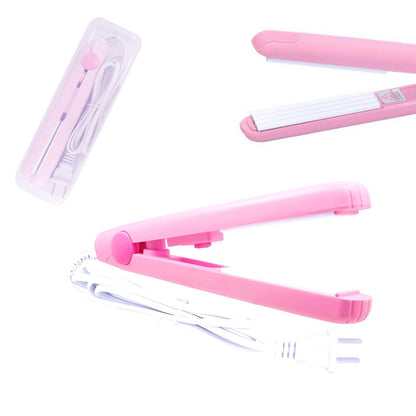 MINI PIASTRA ELETTRICA CON FILO CAPELLI PORTATILE VIAGGIO EFFETTO FRISE' 20W