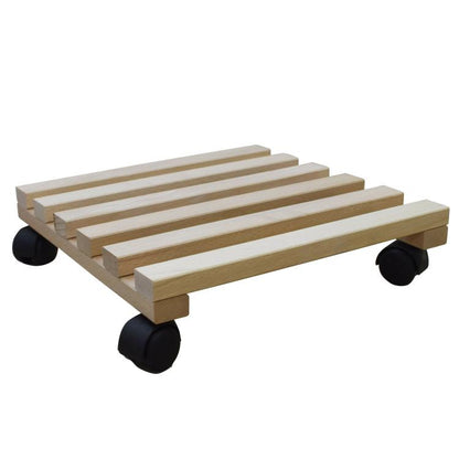 Untersetzer aus Naturholz mit Rollen, Untergestell, Palette, Rollwagen, quadratischer Pflanzkübel