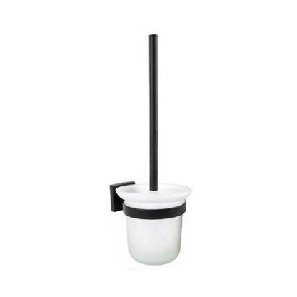 PORTA SCOPINO WC SCOPETTINO GABINETTO VASO DA MURO SOSPESO NERO SPAZZOLONE 02111