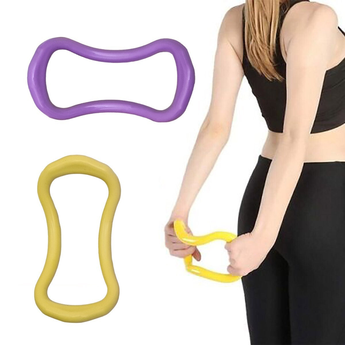 ANELLO ALLENAMENTO PILATES STRUMENTO Workout CORPO RESISTENZA PALESTRA ESERCIZI