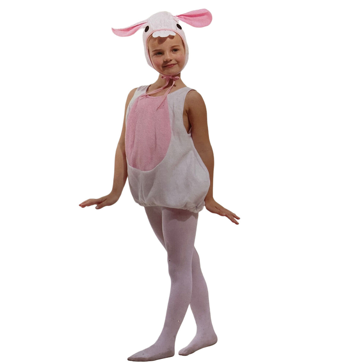 COSTUME VESTITO CARNEVALE CONIGLIETTO PER BIMBE BAMBINE TAGLIA S POLIESTERE