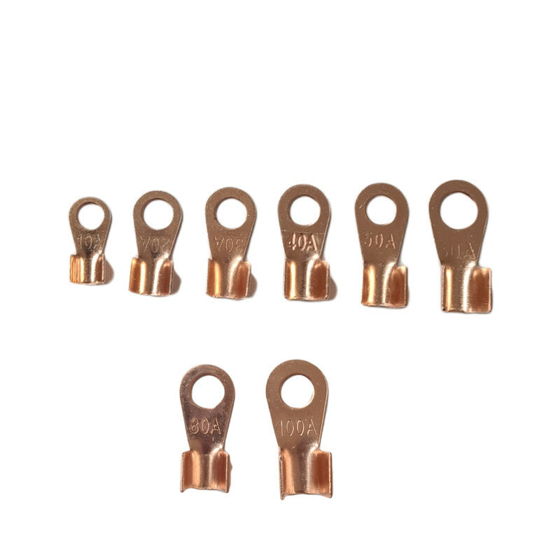 KIT 80 PZ CAPICORDA CONNETTORI TERMINALI IN RAME AD ANELLO CRIMPARE BOX CA-02950