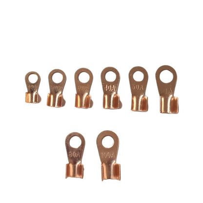 KIT 80 PZ CAPICORDA CONNETTORI TERMINALI IN RAME AD ANELLO CRIMPARE BOX CA-02950