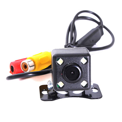TELECAMERA RETROMARCIA RETROCAMERA CON STAFFA AUTO CAMPER SUV FILO COLORI 4 LED