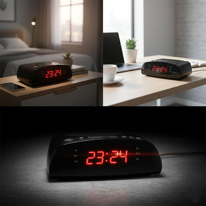 RADIO SVEGLIA DIGITALE DISPLAY LED RADIOSVEGLIA COMODINO FM 20 STAZIONI CR9905