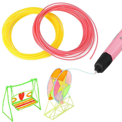 KIT 3 BUSTINE MISTE FILAMENTI PER PENNA 3D PLA DISEGNI RICARICA VARI COLORI