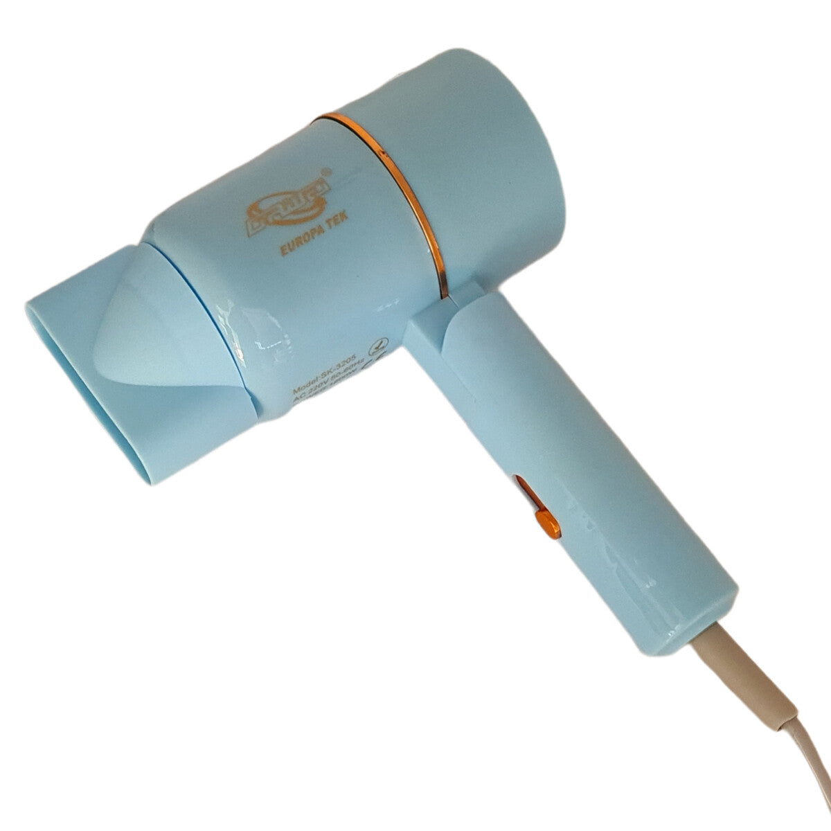 ASCIUGACAPELLI PHON DA VIAGGIO PIEGHEVOLE CAPELLI ARIA CALDA 1800W SK-3205