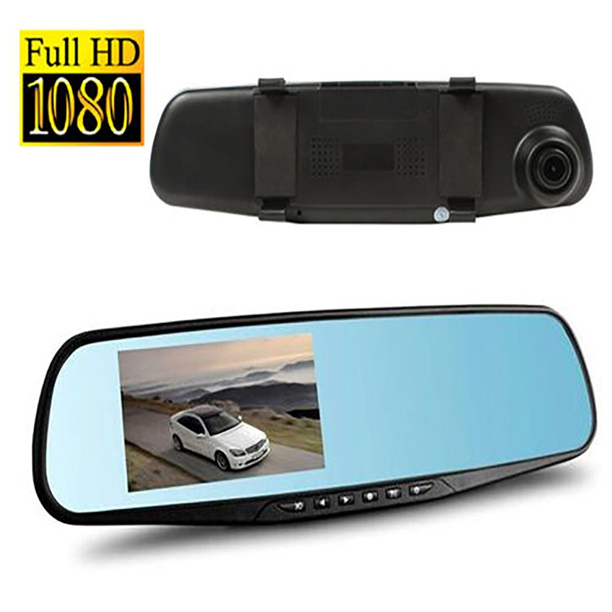SPECCHIETTO RETROVISORE MONITOR DVR VIDEO REGISTRA TF TELECAMERA AUTO 1080P
