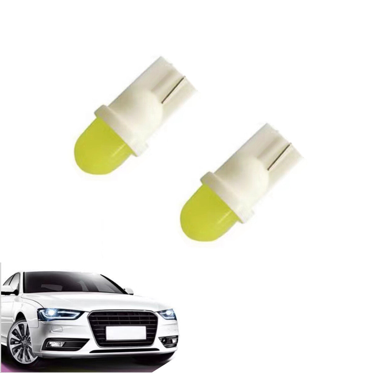 COPPIA LAMPADINE 1 LED F8 T10 AUTO LUCE 6000K CANBUS 0.5W LAMPADINA 12V CA-02727