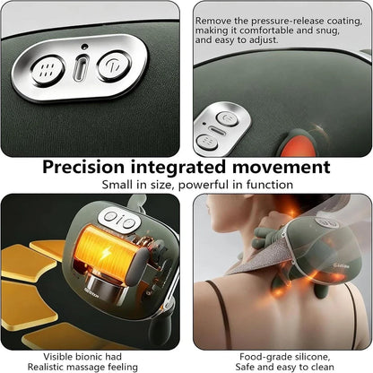 MASSAGGIATORE COLLO E CERVICALE 4D SHIATSU SENZA FILI CON CALORE MODELLO MASSAGGIO DITA