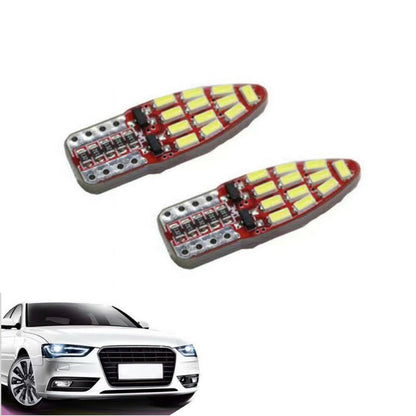 COPPIA LAMPADINE 24 LED SMD T10 4014 AUTO 6000K CANBUS 2.2W LAMPADINA 12V 02718