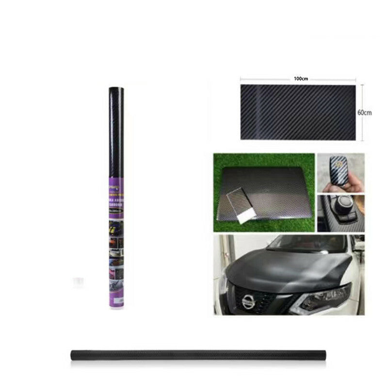 PELLICOLA CARBONIO 3D ADESIVA ADESIVO FOGLIO 60x100CM CAR WRAPPING AUTO MOTO