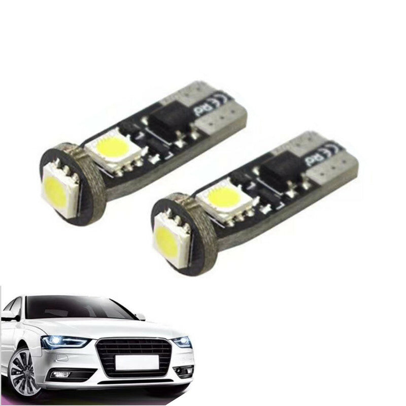 COPPIA LAMPADINE 3 LED SMD T10 5050 AUTO 6000K CANBUS 1.8W LAMPADINA 12V CA02704