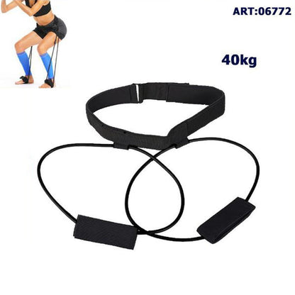 CORDA CON CINTURA VITA BANDA DI RESISTENZA ELASTICO  FITNESS PILATES YOGA 40KG*