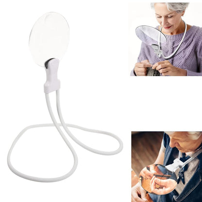 LENTE DI INGRANDIMENTO COLLO MANI LIBERE FLESSIBILE 5X REGOLABILE RICAMO