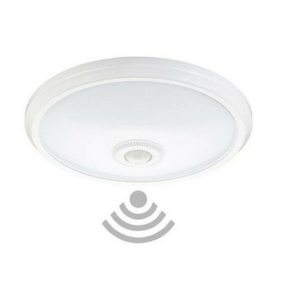 PLAFONIERA LED SOFFITTO ROTONDA 15W LUCE FREDDA SENSORE MOVIMENTO INFRAROSSI 174