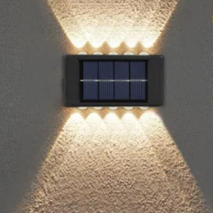 APPLIQUE LAMPADA 10 LED MURO PARETE SOLARE IP65 BIDIREZIONALE GIARDINO TE-B0569
