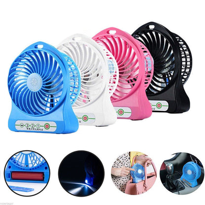 MINI VENTILATORE RICARICABILE USB 4 PALE PORTATILE GETTO D'ARIA AD ALTA POTENZA