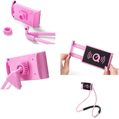 SUPPORTO smartphon CELLULARE  COLLO TAVOLO ROSA PIEGHEVOLE FLESSIBILE