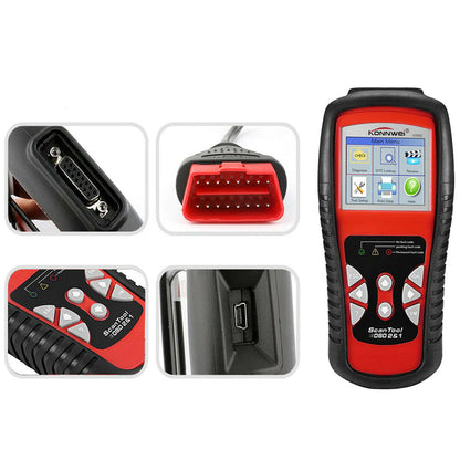 SCANNER DIAGNOSTICO CAN OBD CODICI GUASTI VEICOLO AUTO DIAGNOSTICA KW830