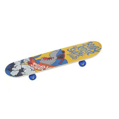SKATEBOARD SKATE IN LEGNO FANTASIA COLORATO BAMBINI RAGAZZI 70CM 90460