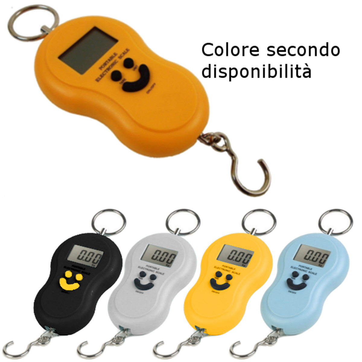 BILANCIA BILANCINO PORTATILE ELETTRONICA CON GANCIO PESCA CACCIA VALIGIE 40 Kg.