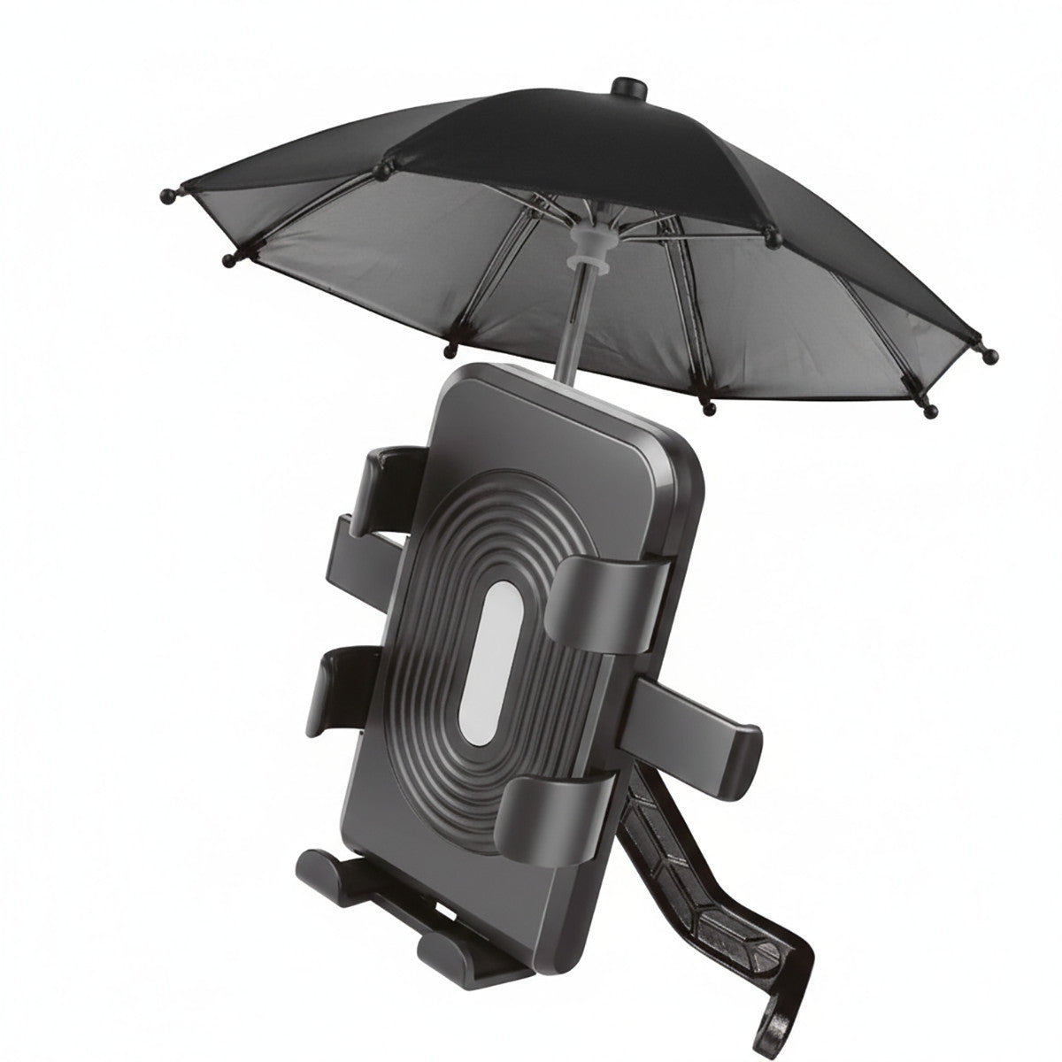 SUPPORTO PER CELLULARE CON OMBRELLO PARASOLE PER MOTO BICI SCOOTER AS-07130
