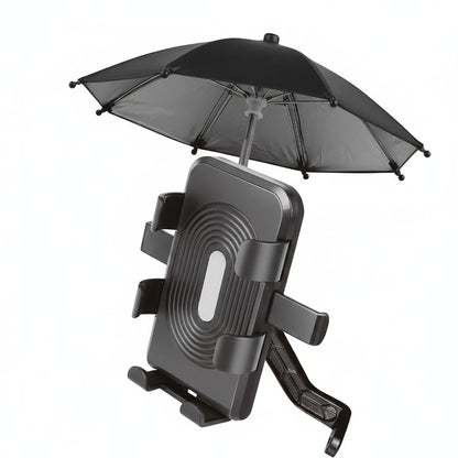 SUPPORTO PER CELLULARE CON OMBRELLO PARASOLE PER MOTO BICI SCOOTER AS-07130