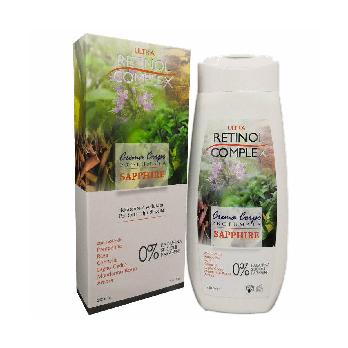 RETINOL COMPLEX ULTRA CREMA CORPO PROFUMATA FRAGRANZA 250ML SHAPPIRE