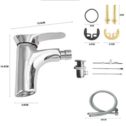 RUBINETTO MISCELATORE CROMATO CASA BAGNO BIDET COMPLETO KIT MONTAGGIO JH-8099