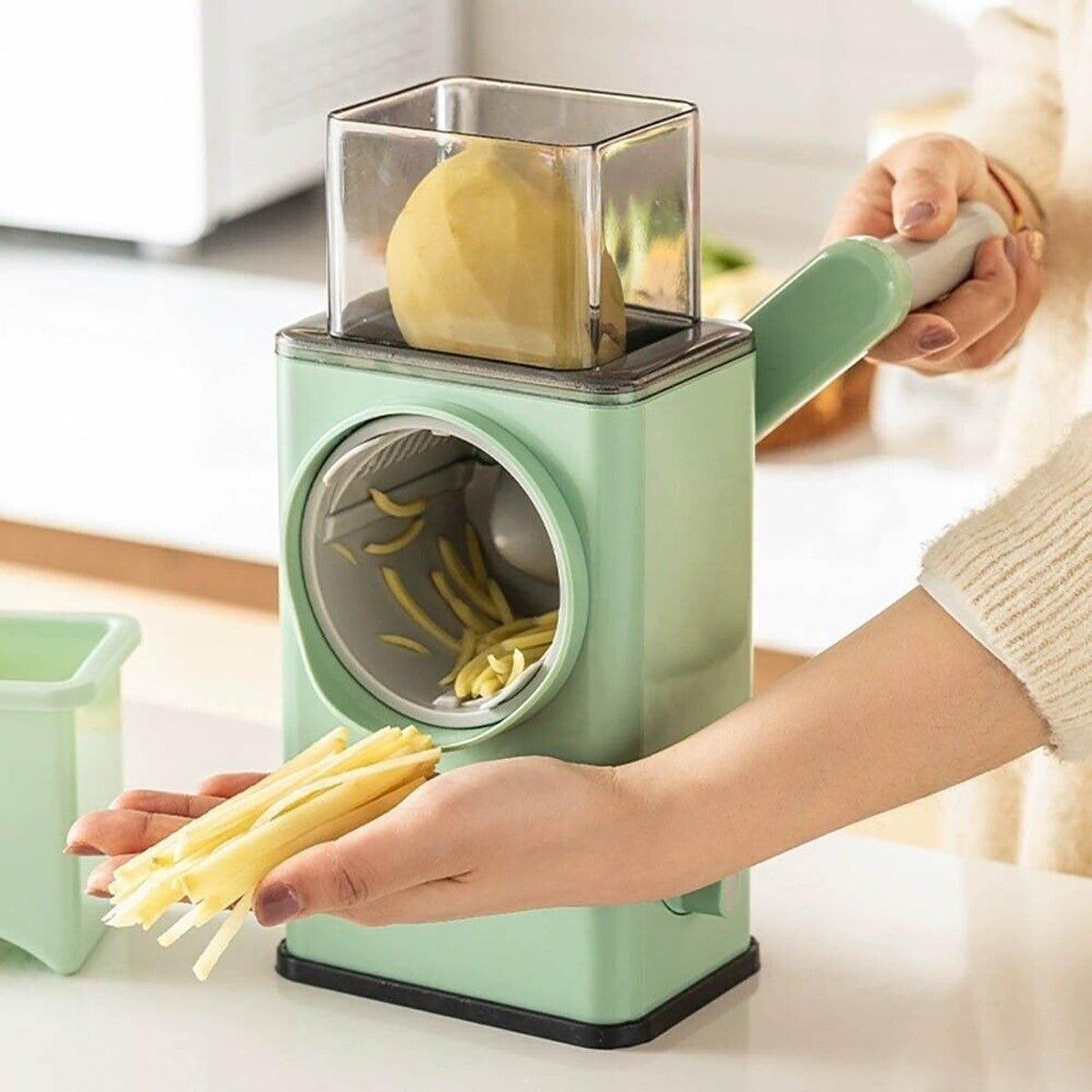 AFFETTATRICE MANUALE A MANOVELLA MULTIFUNZIONE AFFETTA TAGLIA VERDURE LD-00763
