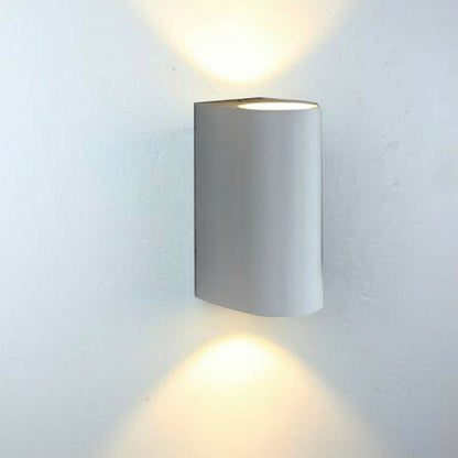 APPLIQUE DOPPIO LED 10W BIANCO LAMPADA LUCE FREDDA PARETE UP DOWN FARO ESTERNO
