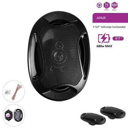 COPPIA CASSE AUTO ALTOPARLANTE 23X15,5 CM 75W RMS 680W MAX SPEAKER CTC-5786*