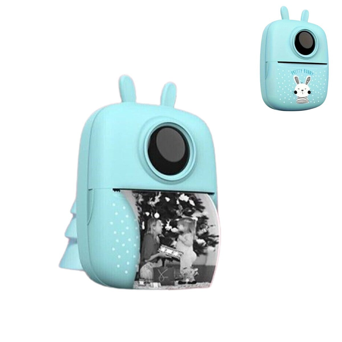 MINI STAMPANTE PORTATILE STAMPA DA smartphon FOTO VIDEO TESTO AZZURRO BLUETOOTH