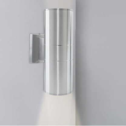 APPLIQUE DA PARETE LED LAMPADA ESTERNO DESIGN MODERNO ALLUMINIO ARGENTO SILVER