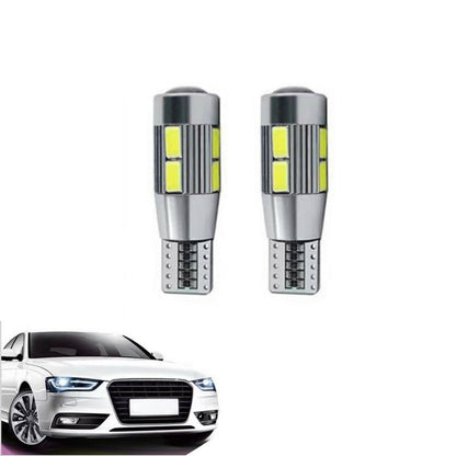 COPPIA LAMPADINE 10 LED SMD T10 5730 AUTO 6000K CANBUS 1.8W LAMPADINA 12V 02717